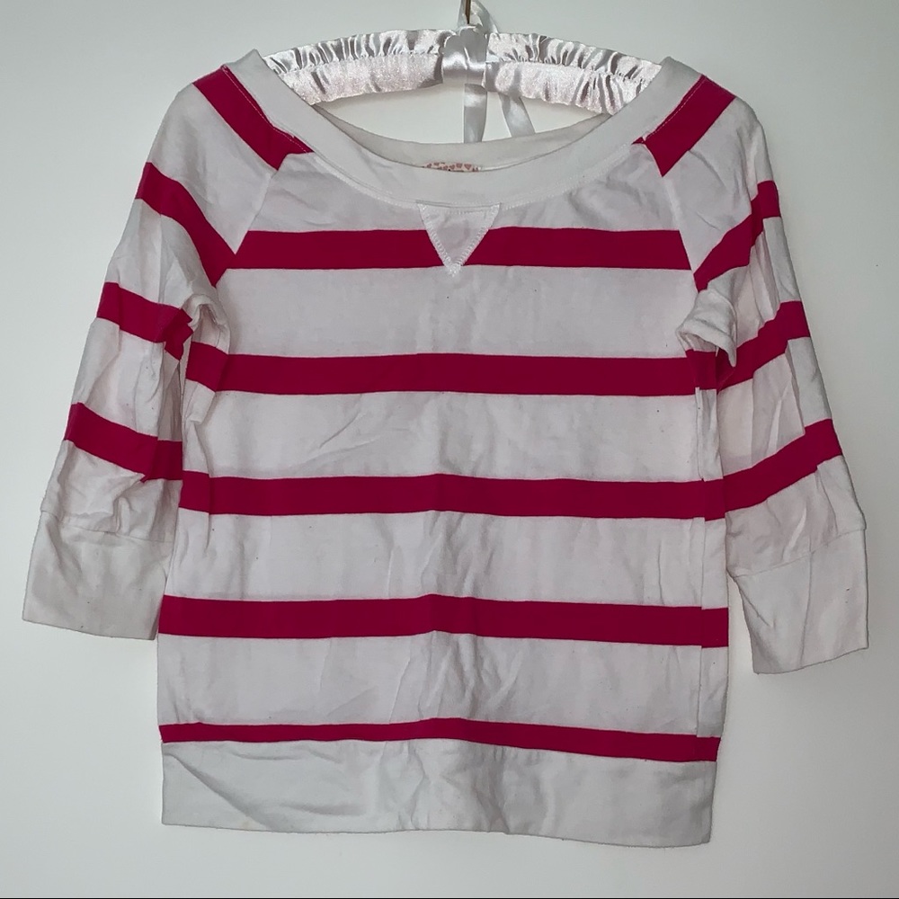 3/4 Sleeve Striped Shirt